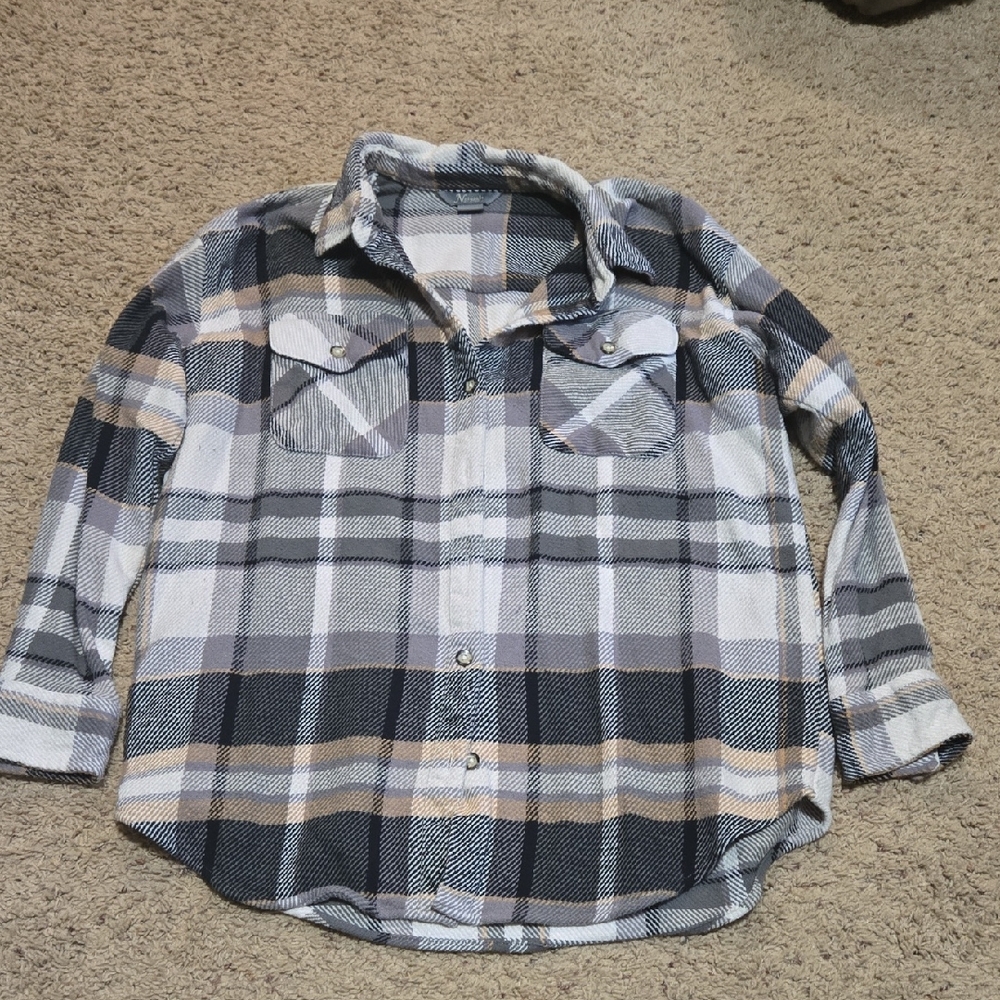Natural Reflection Plaid Button Up - image 1